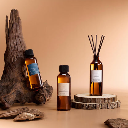 COCORRÍNA Reed Diffuser Set, 10.2oz Scented Oil Refill 3 Pack, Cashmere Vanilla, Ocean Mist, Lavender Garden, Long Lasting Oil Diffuser Refill with 18 Sticks for Bathroom & Bedroom