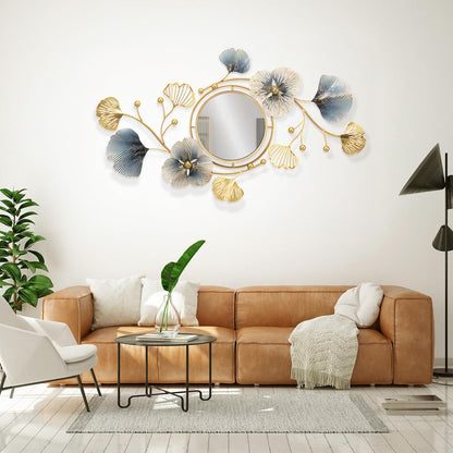 Lucky Monet Large Wall Decor for Living Room, Modern Metal Wall Art, 3D Textured Geometric Wall Sculpture 59"x24" Wall Hanging Decoration for Dinning Room Bedroom Entryway
