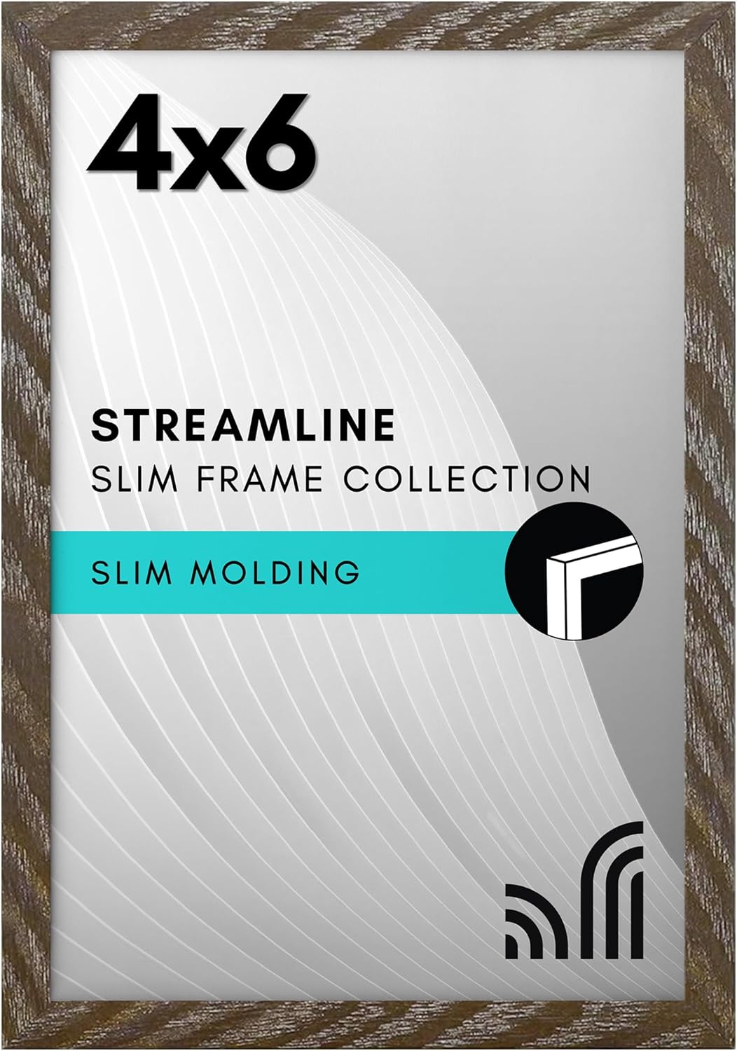 Americanflat 24x36 Poster Frame with Polished Plexiglass - Streamline Collection - Thin Border Picture Frame for Wall Display - Hanging Hardware Included - Black - Colors A