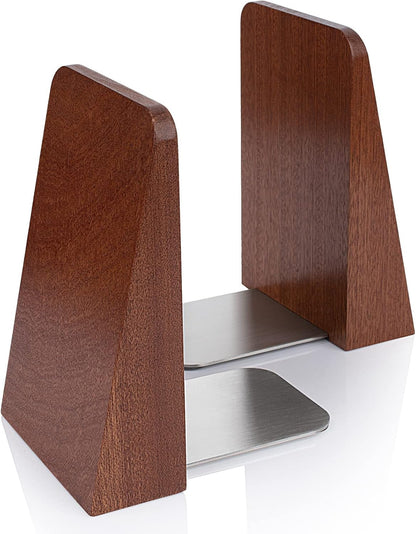 DRELIFAM Wood Handmade Book Ends to Hold Books Large Heavy Duty Bookends for Shelves Decorative Book End for Heavy Books
