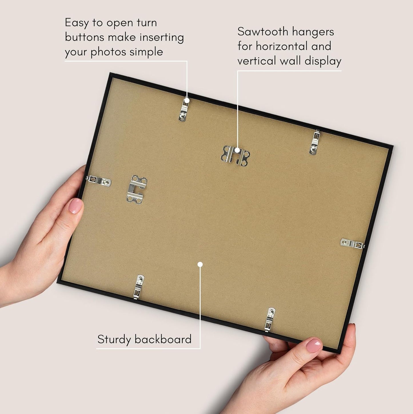 Americanflat 24x36 Poster Frame with Polished Plexiglass - Streamline Collection - Thin Border Picture Frame for Wall Display - Hanging Hardware Included - Black - Colors B