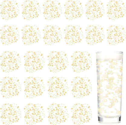 Tondiamo 24 Pcs Artificial Pearl String for Floating Candle Faux Pearls Beads String Garland Centerpiece Decoration for Vases Filler Wedding Spring Holiday Party Decor(Gold)