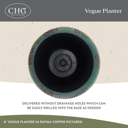 Classic Home and Garden Premiere Collection Planter, Vogue 8", Indigo
