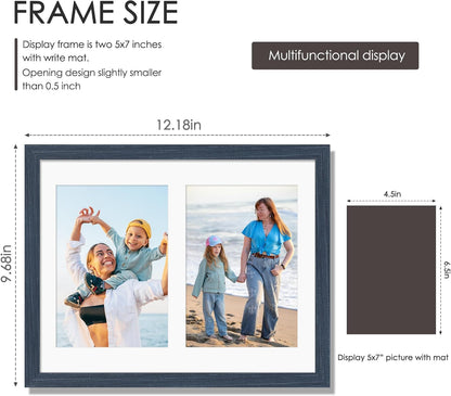 DUENPY 14x26 Collage Picture Frame 4x6 Collage Picture Frame Displays Twelve 4x6 inch Photos Available Horizontal Wall Mounting Display and Vertical Black - Colors B