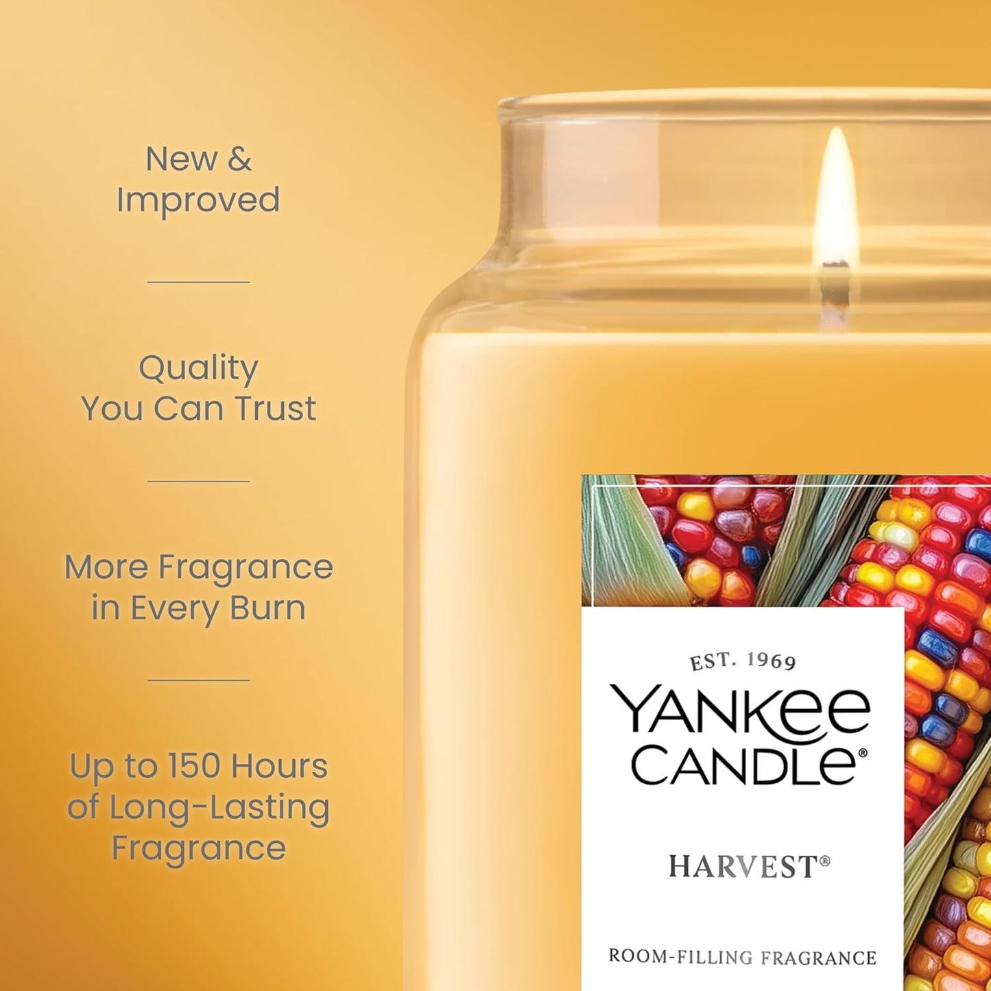 Yankee Candle Sugared Cinnamon Apple, Scented Candle, 22oz Large Jar with up to 150 Hour Burn Time, Giftable