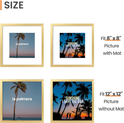 upsimples 8x10 Picture Frame, Display Pictures 5x7 with Mat or 8x10 Without Mat, Wall Hanging Photo Frame, Black, 1 Pack - Colors A