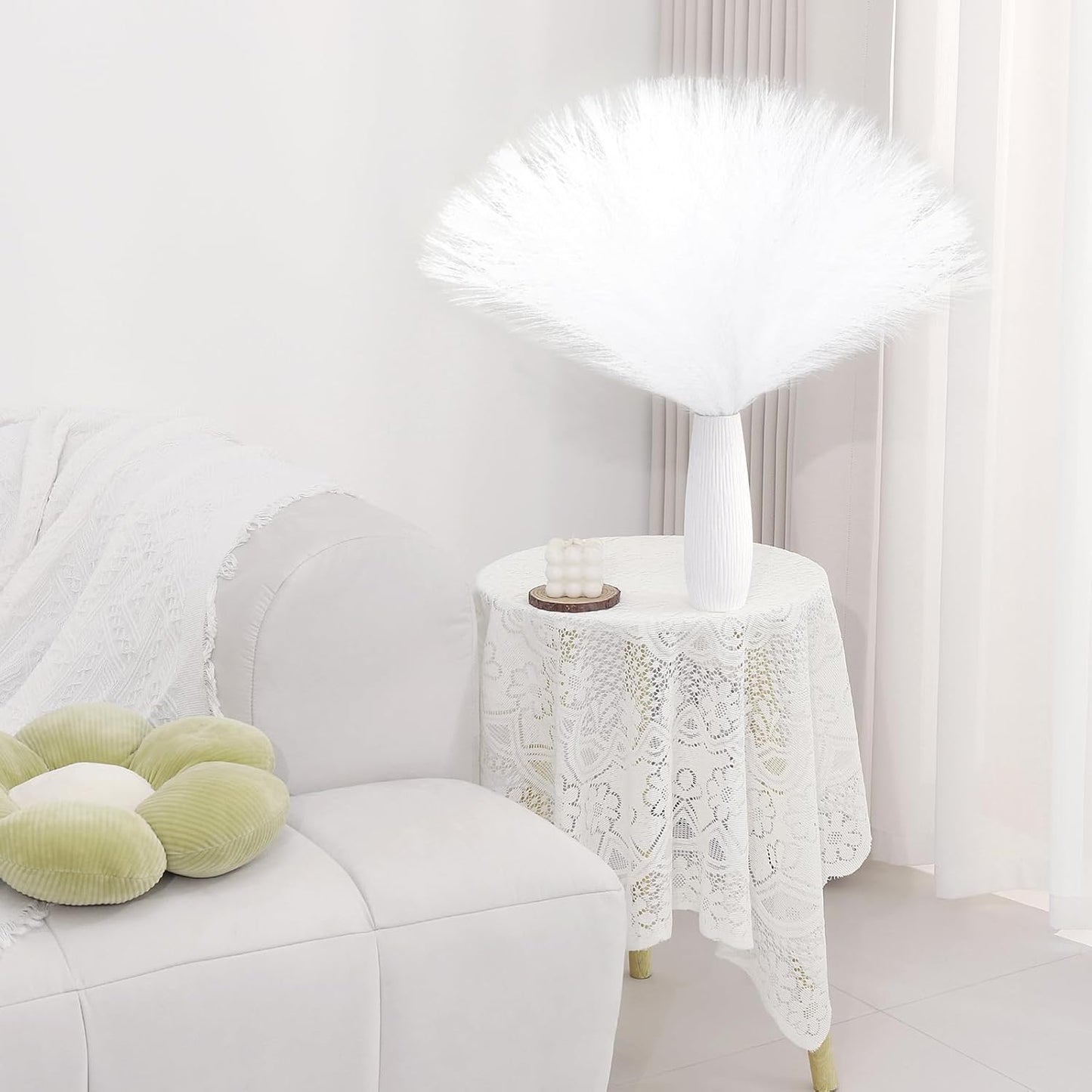 Pampas Grass Decor 30 Pcs 21.7 Inch Faux Brown Pampas Grass Bulk Artificial Dried Flowers Small Vase Filler Pompas Grass.