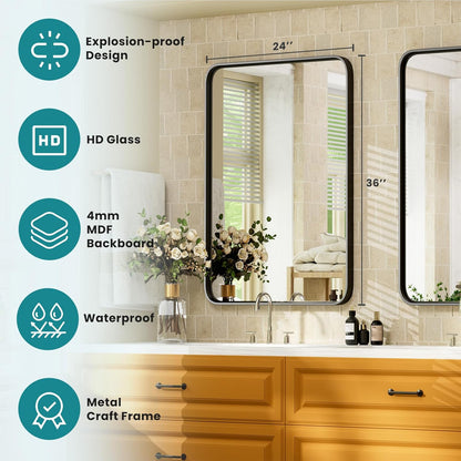 NEWBULIG Gold Round Wall Mirror 36 Inch, Bathroom Mirrors for Over Sink, Wall Decor for Bathroom, Entryway, Bedroom, Vanity