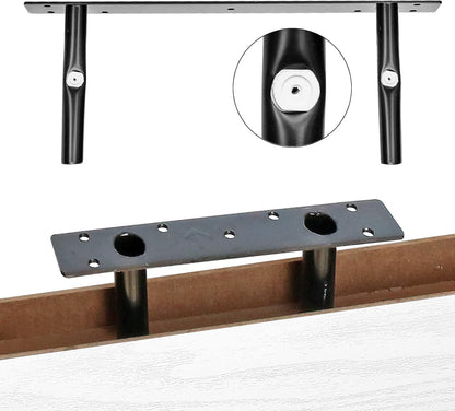 QEEIG Floating Shelves for Wall Bathroom Shelf Bedroom Kitchen Living Room Hanging Book Shelves Small Farmhouse Decor 16 inch Set of 3, Rustic Brown (015-BN3)