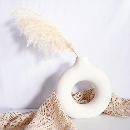 Pampas Grass Decor, Natural Dry Pampas Grass Small, Short Pampass Bulk for Farmhouse, Wall, Kitchen, Bedroom Decor, Office Decor (17 inch )
