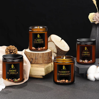 Scented Candles Set, 4 Pack Soy Candles for Home Scented, Candle Gifts for Men Women, Scents of Pineapple Cocktail/Coconut Vanilla/Pink Sands/Bahamian Breeze