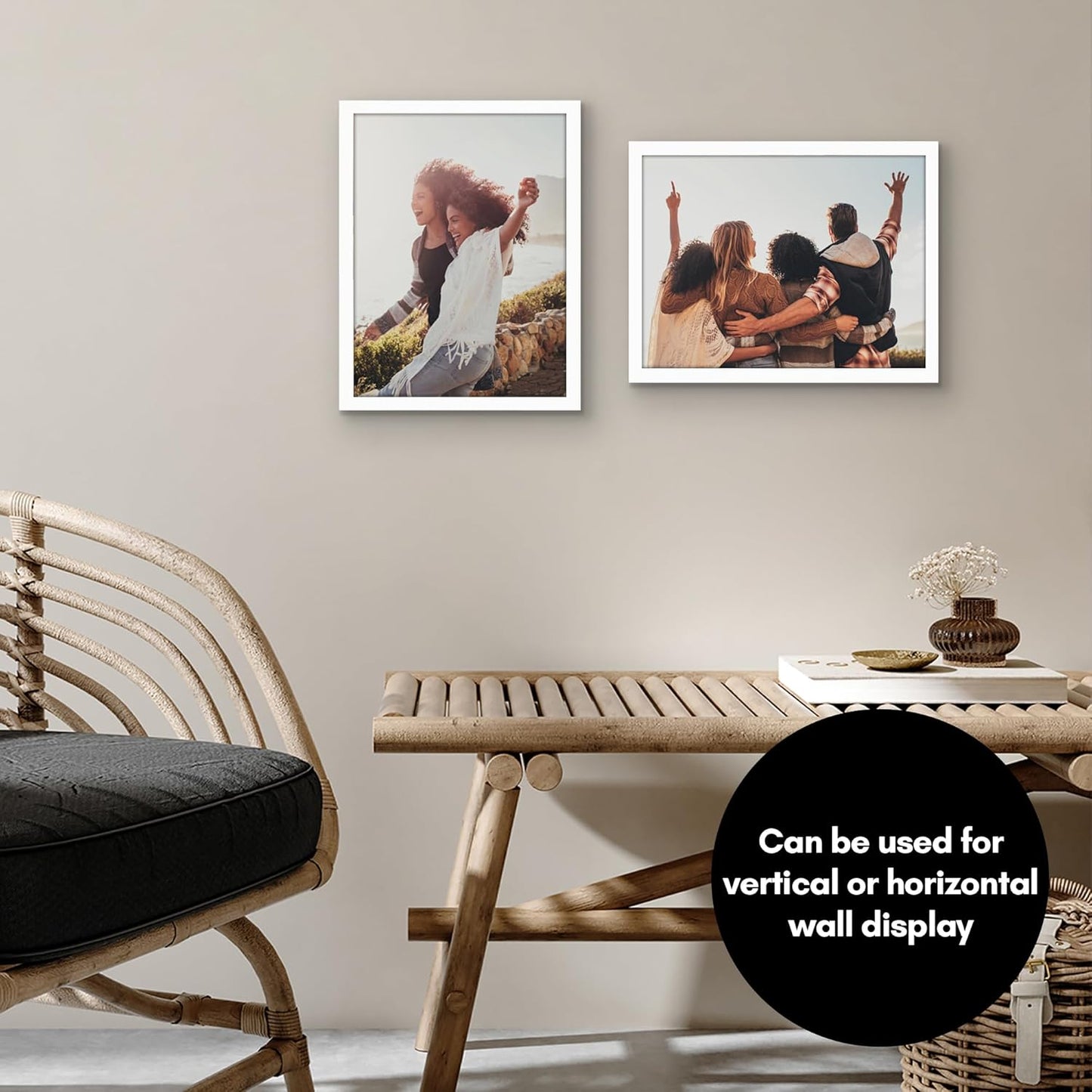 Americanflat 12x18 Poster Frame with Shatter-Resistant Glass - Signature Collection - Gallery-Style Frames Made of Engineered Wood - Photo Frame for Wall Display - Black - Colors C