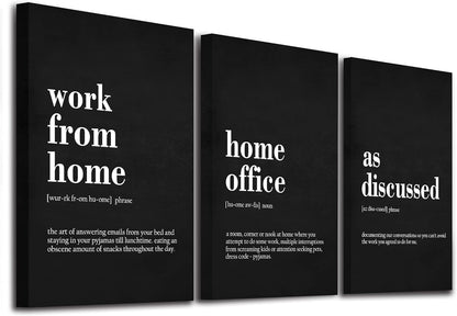 Inspirational Canvas Painting Wall Art -EPHANY ART,Mindset Quotes Prints, Success Framed Entrepreneur Poster Positive Quotes Wall Poster for Home Office Workplace (M-3pcs,12x16inchx3pcs)