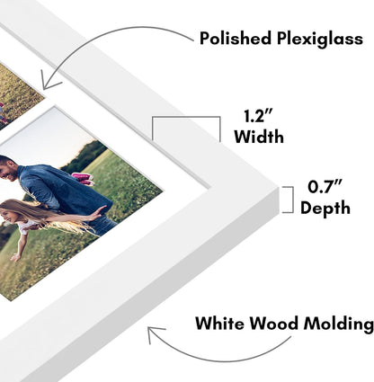 Americanflat 4x6 Collage Picture Frame with Polished Plexiglass - Multi Picture Frames Fit Sixteen 4x6 Photos or Use as One 18x26 Poster Frame for Wall Display - Signature Collection - Black
