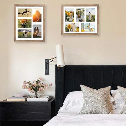 JCJMY 11x14 Picture Frame, 4x6 Collage Picture Frame, Display 5 Pcs 4x6 Photos or 11x14 Picture, Five Opening 4x6 Collage Frame for Wall Hanging, Lightweight 4 x 6 Multi Pictures Frame, Black