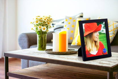 RPJC 5x7 Picture Frames Made of Solid Wood High Definition Glass for Table Top Display and Wall Mounting Photo Frame Black