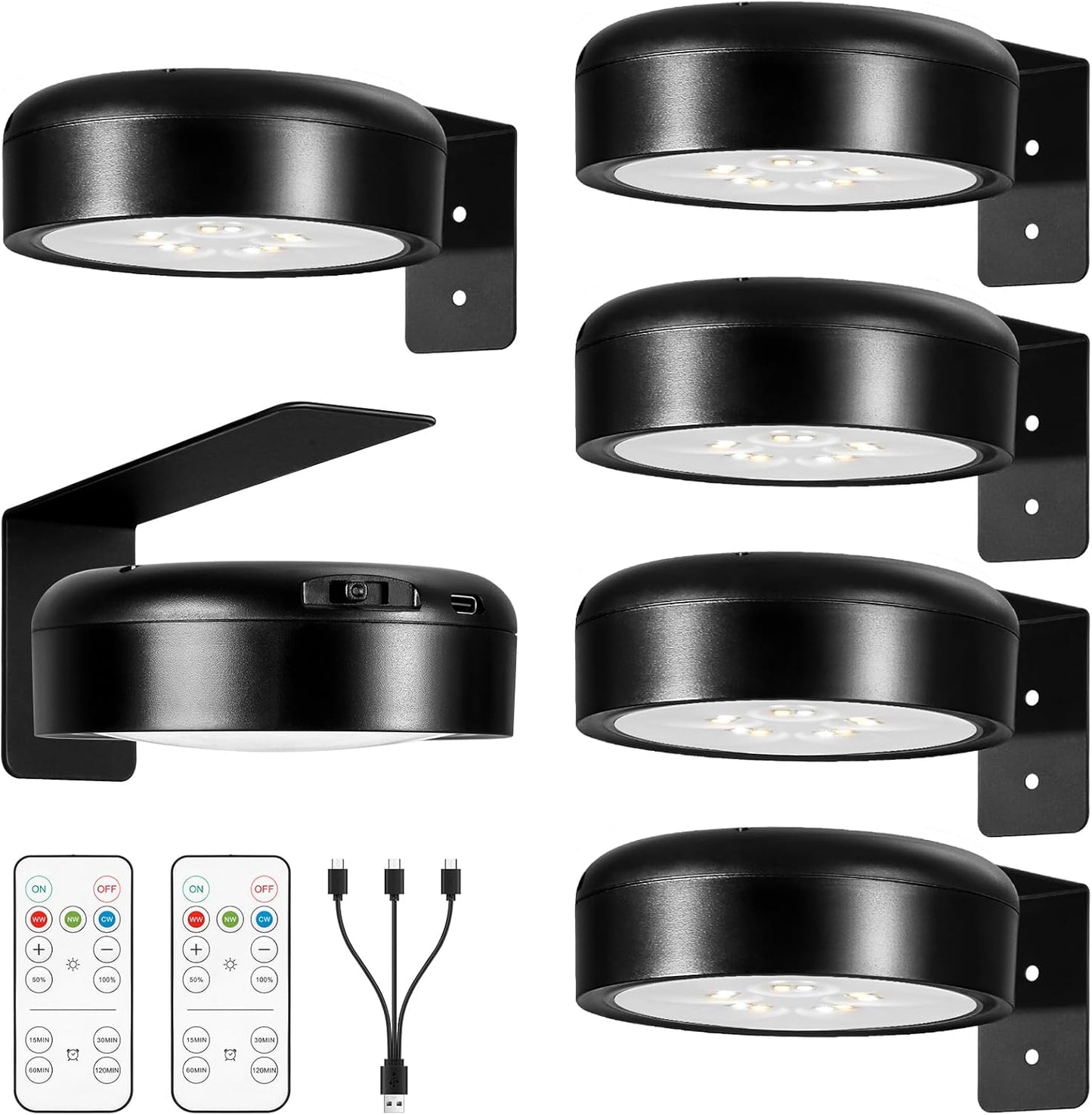 Arixinks 3PACK Picture Light Battery Operated with Remote, Painting Light for Wall Art with 3 Lighting Colors Dimmable, LED Art Display Accent Light on Wall for Poster Dartboard Frame Portrait Black
