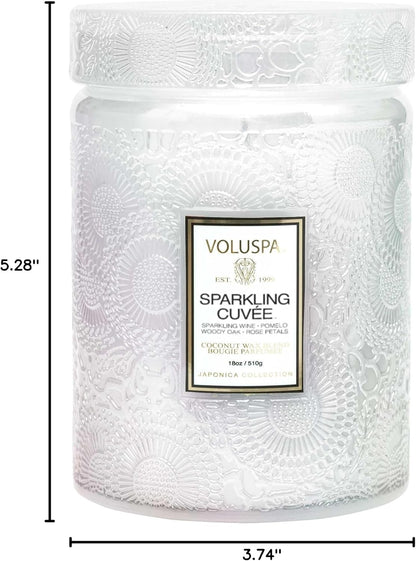 Voluspa Baltic Amber Candle, 18 oz, Coconut Wax Blend, Scented Candles for Home, 100 Hour Burn Time, Candle Jar