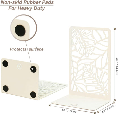 CNK Premium BookEnds - Heavy Duty Metal Book Stoppers for Home Office, Decorative Book Shelf Holders (Hummingbird Black)