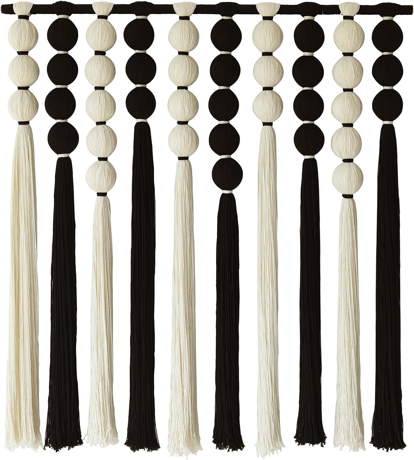 IOWER Macrame Wall Hanging 27" W x 31" L Boho Wall Decor Sphericity Cotton Textile Wall Hanging Art Fiber Yarn Art Handmade Detachable Assembly