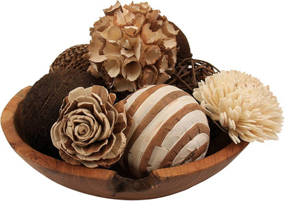 ANDALUCA Natural Tones Vase & Bowl Filler Decorative Balls (Natural Orbs)