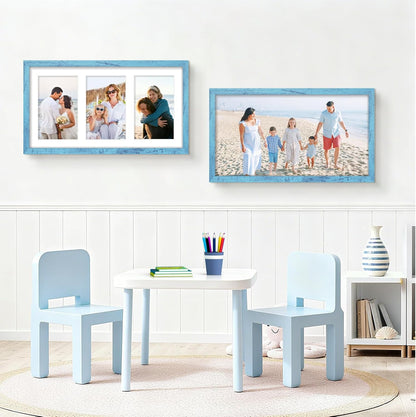 DUENPY 14x26 Collage Picture Frame 4x6 Collage Picture Frame Displays Twelve 4x6 inch Photos Available Horizontal Wall Mounting Display and Vertical Black - Colors A