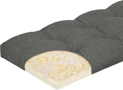 baibu 36 Inch Memory Foam Bench Cushion, Dual-Layer Patent Design Non-Slip Indoor Bench Cushion with Ties, 36x15x3Inch, Beige
