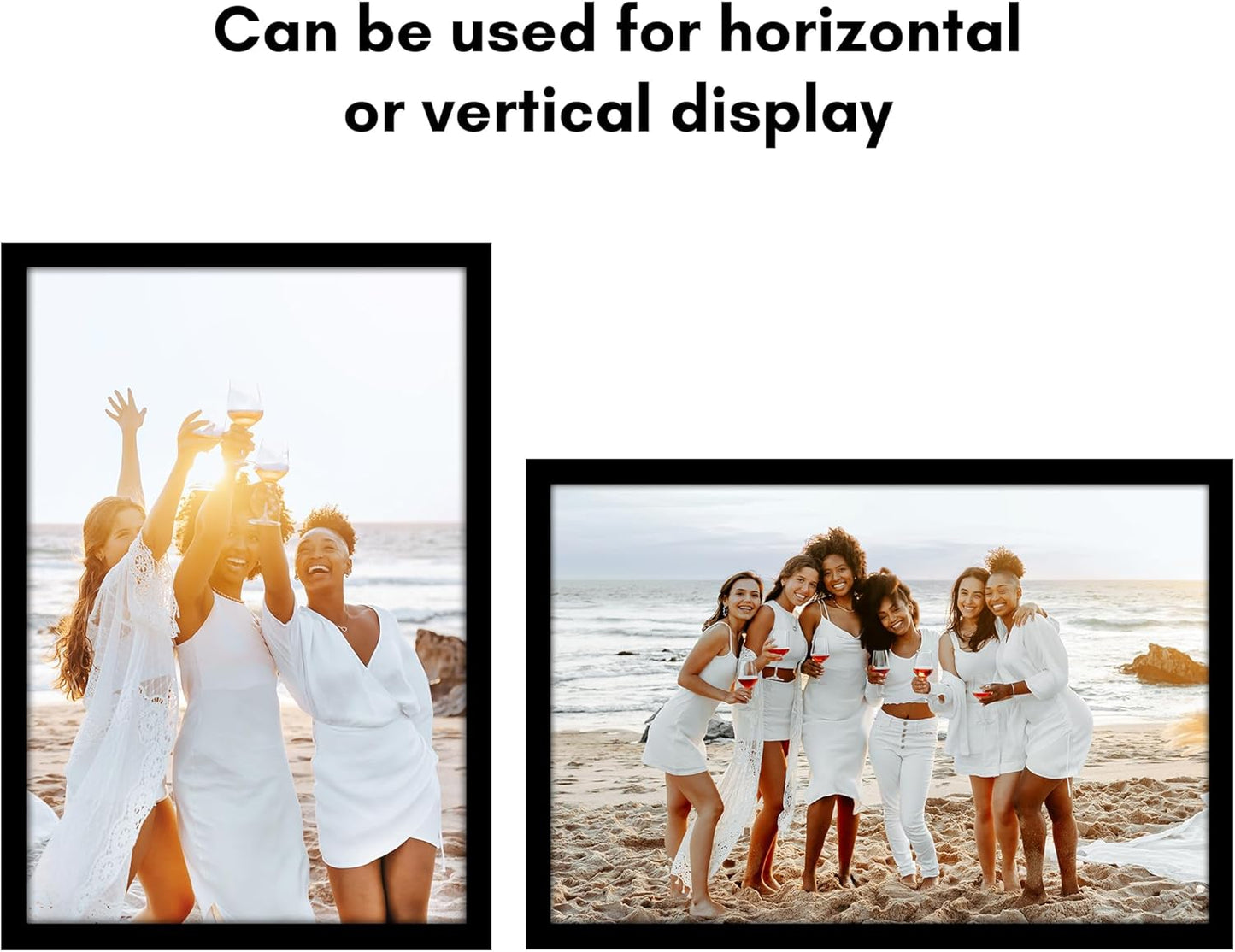Americanflat 16x20 Picture Frame with Polished Plexiglass - Black Picture Frame - Wide Photo Frames Made of Engineered Wood for Vertical or Horizontal Wall Display - Epic Collection - Black - Colors A