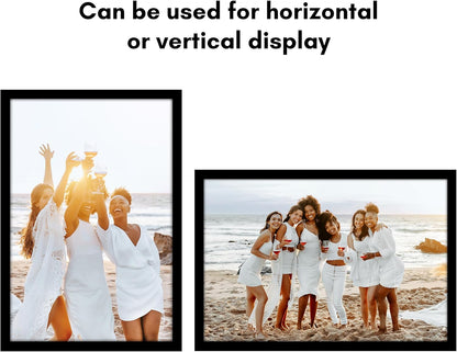 Americanflat 16x20 Picture Frame with Polished Plexiglass - Black Picture Frame - Wide Photo Frames Made of Engineered Wood for Vertical or Horizontal Wall Display - Epic Collection - Black - Colors A