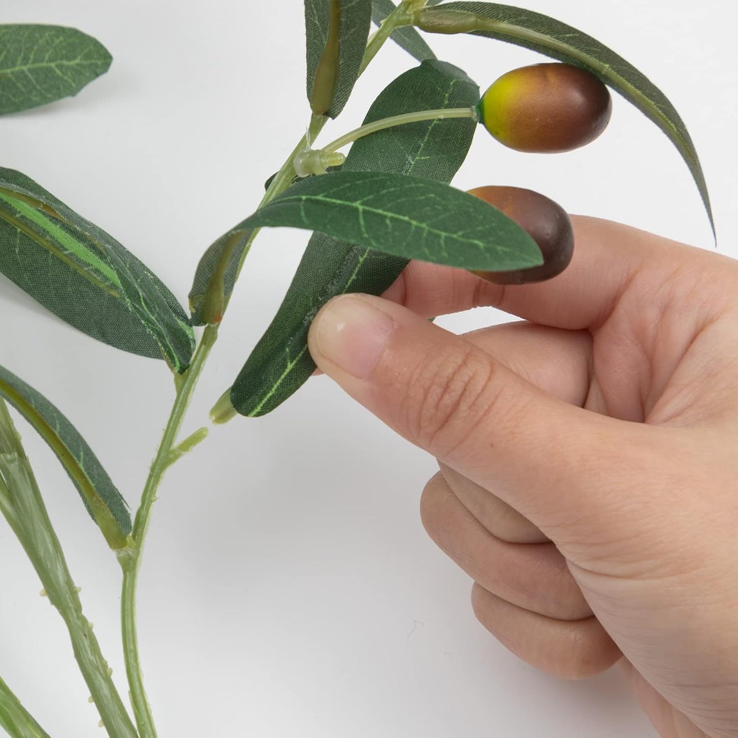 SHACOS 4 PCS 28 inch Artificial Olive Branches for Vases Greenery Olive Stems Faux Tree Branch Twig for Home Wedding Shop Office Garden Decor DIY Floral Crafts