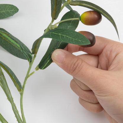 SHACOS 4 PCS 28 inch Artificial Olive Branches for Vases Greenery Olive Stems Faux Tree Branch Twig for Home Wedding Shop Office Garden Decor DIY Floral Crafts