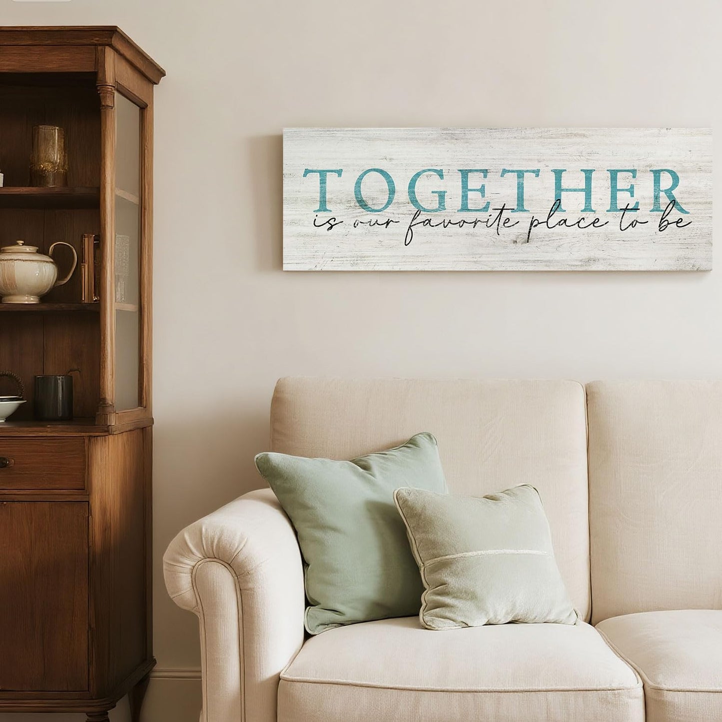 Quotes Wall Decor Enjoy the Little Things Sign Family Wall Signs Canvas Prints Rustic Wooden Wall Art Wood Pictures for Living Room Bedroom Office Home Decor, 6 X 17 Inch Framed