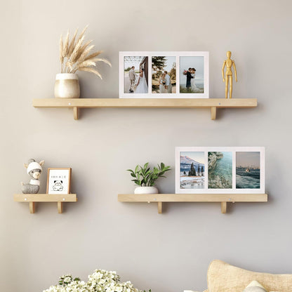 YESKAY 4x6 Picture Frame Collage for Wall Decor, Multiple Photo Collage Frames with Tempered Glass, 7-Opening for 4 x 6 Picture Frames, Rustic Brown, 1 Pack