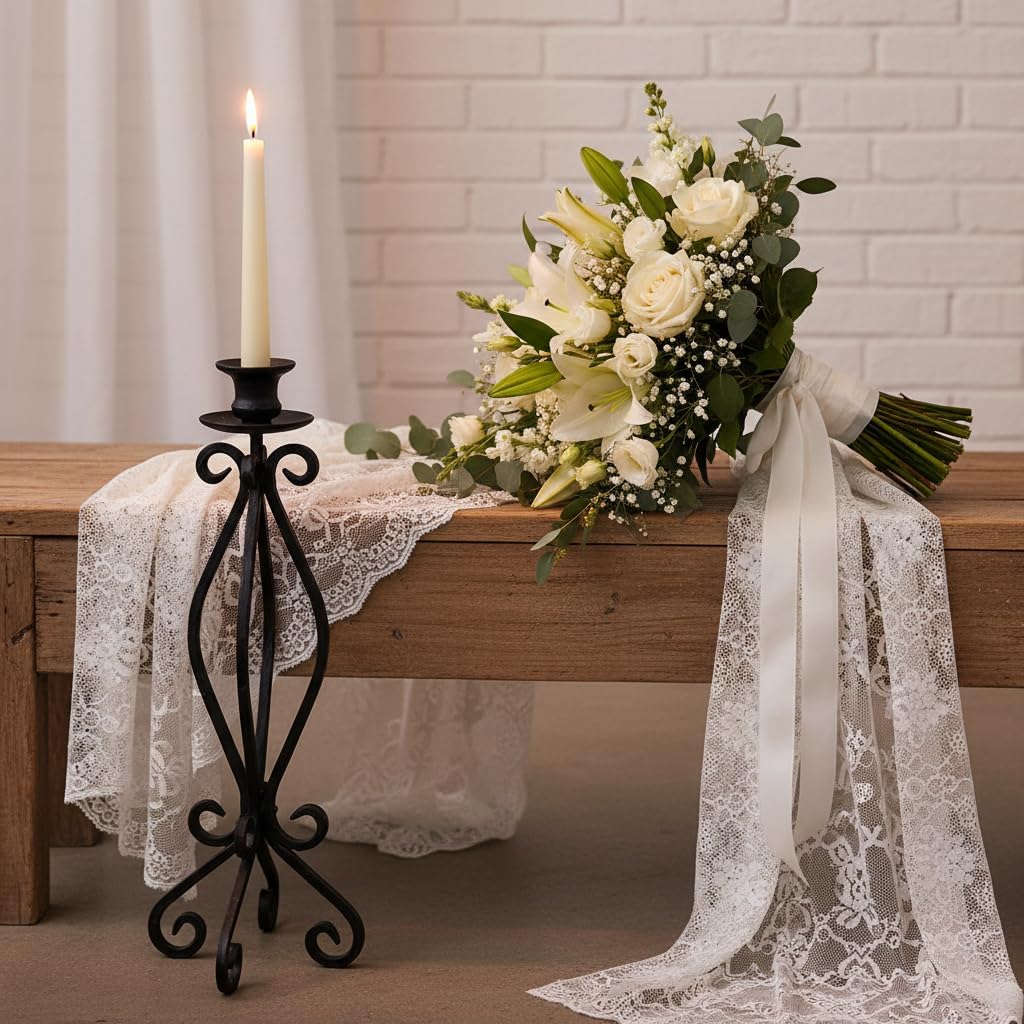 4 Pack White Taper Candles丨Taper Candles 10 Inch Dripless丨Unscented & Smokeless Candlesticks Bulk丨7-8 Hours Long Burning Tall Candles丨Ideal for Christmas Weddings Parties Dinner