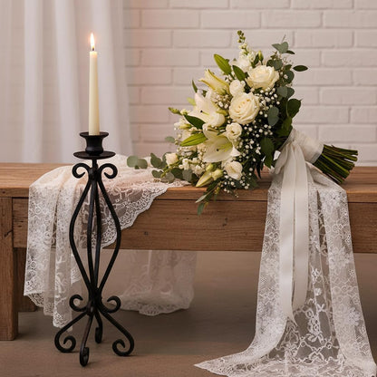 4 Pack White Taper Candles丨Taper Candles 10 Inch Dripless丨Unscented & Smokeless Candlesticks Bulk丨7-8 Hours Long Burning Tall Candles丨Ideal for Christmas Weddings Parties Dinner