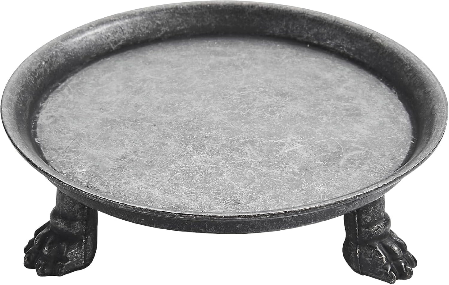 khtumeware 4.5 Inch 100% Solid Brass Clawfoot Candle Dish - Antique Pedestal Dish - Candle Holder - Jewelry Holder - Perfect for Wax Candles, Rings, and Trinkets