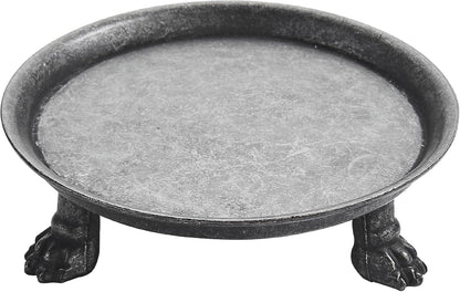 khtumeware 4.5 Inch 100% Solid Brass Clawfoot Candle Dish - Antique Pedestal Dish - Candle Holder - Jewelry Holder - Perfect for Wax Candles, Rings, and Trinkets