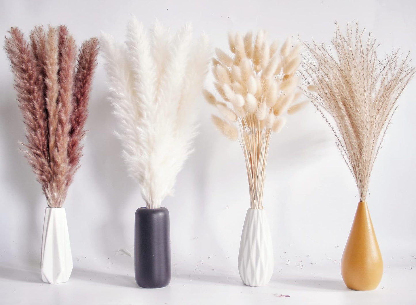 40" inch 10 Stems Pampas Grass Decor Tall, Pampas Grass Bouquet, Natural Dried Flowers for Wedding, Natural Home Decor, Wall Grass, Glam Decor