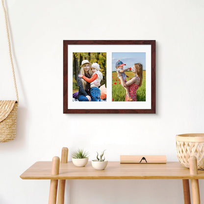 DUENPY 14x26 Collage Picture Frame 4x6 Collage Picture Frame Displays Twelve 4x6 inch Photos Available Horizontal Wall Mounting Display and Vertical Black - Colors B