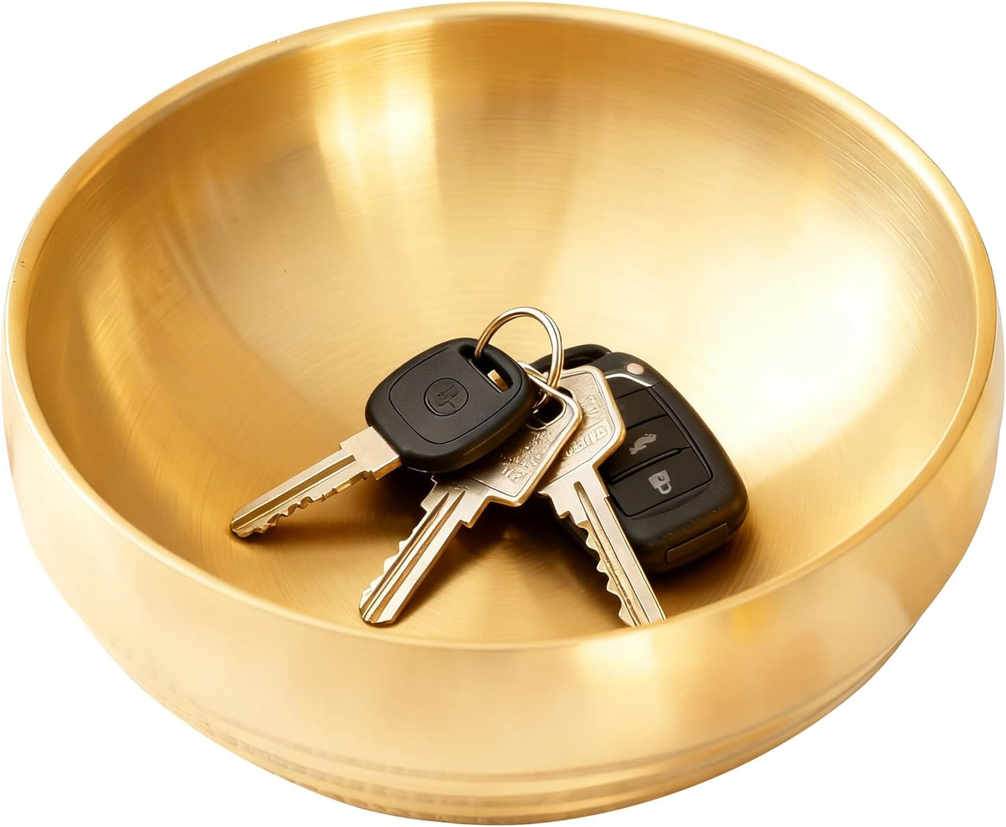 7.4 INCH Decorative Bowl, Key Bowl for Entryway Table, Key Holder Bowl, Decorative Bowls for Home Decor(Gold)