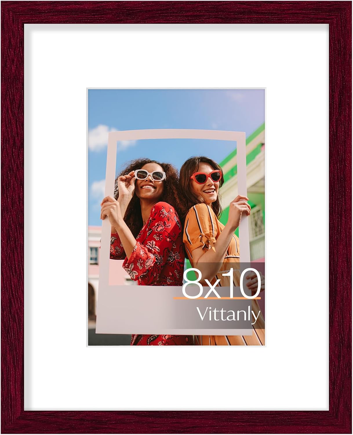 Vittanly 11x14 Picture Frame, Display Pictures 8x10 with Mat or 11x14 without Mat, Photo Frame for Wall Mounting, Black, 1 Pack - Colors B