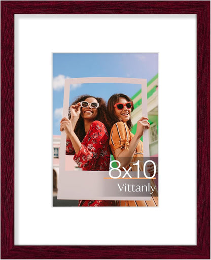 Vittanly 11x14 Picture Frame, Display Pictures 8x10 with Mat or 11x14 without Mat, Photo Frame for Wall Mounting, Black, 1 Pack - Colors B