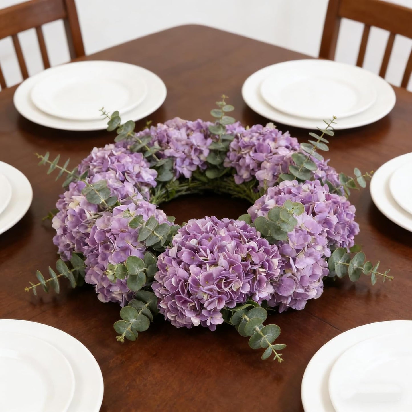 Kimura's Cabin 6pcs White Hydrangea Artificial Flowers Silk Fake Hydrangeas Faux Hydrangea Flowers with Stems for Wedding Bouquets Arrangement Home Table Centerpieces Baby Shower Party Decoration