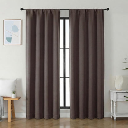 Simplebrand Ava Sage Green Blackout Curtains for Bedroom 63 Inch Length 2 Panels Set, Solid Thermal Insulated Energy Saving Rod Pocket Window Treatment Curtains Blackout Drapes, W40 x L63 Inch, Sage - Colors C
