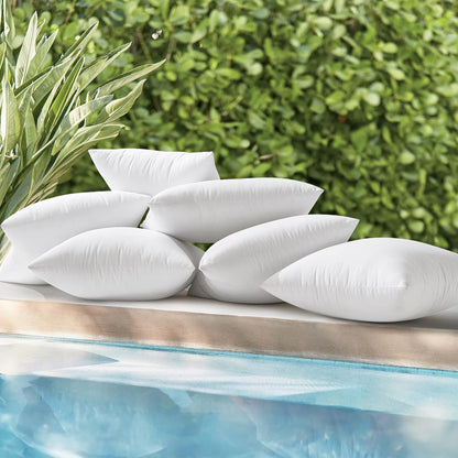 MIULEE Pack of 2 12x20 Inch Outdoor Pillow Inserts Waterproof Decorative Throw Pillow Insert, Rectangle Lumbar Garden Pillow Form for Patio Sofa Couch