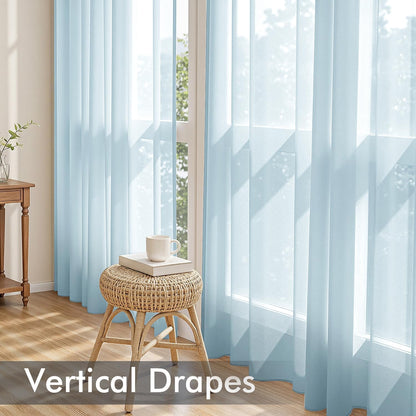 MIULEE White Sheer Curtains 84 Inches Long, 4 Panels Set, Light Filtering Rod Pocket Voile Drapes for Living Room and Bedroom, Airy Soft Fabric Window Treatments, 42 x 84 Inches