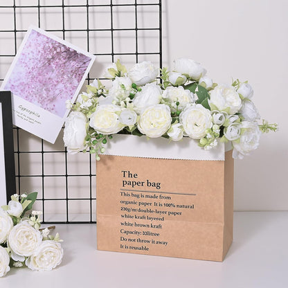 MARTINE MALL 2 Packs Peonies Artificial Flowers, Light Pink Artificial Peonies, Silk Peonies Flowers Fake Peonies Artificial Flowers Peonies Bouquet for Centerpiece Table Wedding Party Home Decor