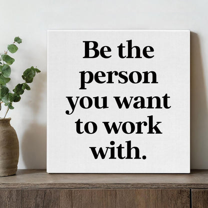 Inspirational Farmhouse Canvas Print Wall Art Decor One Small Positive Thought in the Morning Can Change Your Whole Day Sign Painting Plaque Rustic Home Decoration (8 X 8 Inches, Framed)