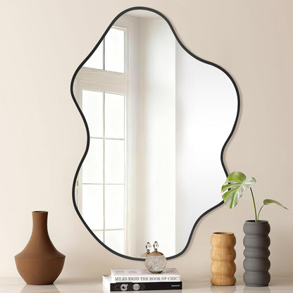 White Round Mirror 30 Inch, Circle Wall Mirrors for Bathroom, Bedroom Living Room or Entryway