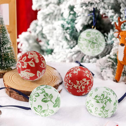 6 Pcs Decorative Blue Balls Chinoiserie Blue and White Ceramic Balls for Centerpiece Bowls Farmhouse Basket Tray Vases Decoration Gifts for Dining Table Holiday(A)